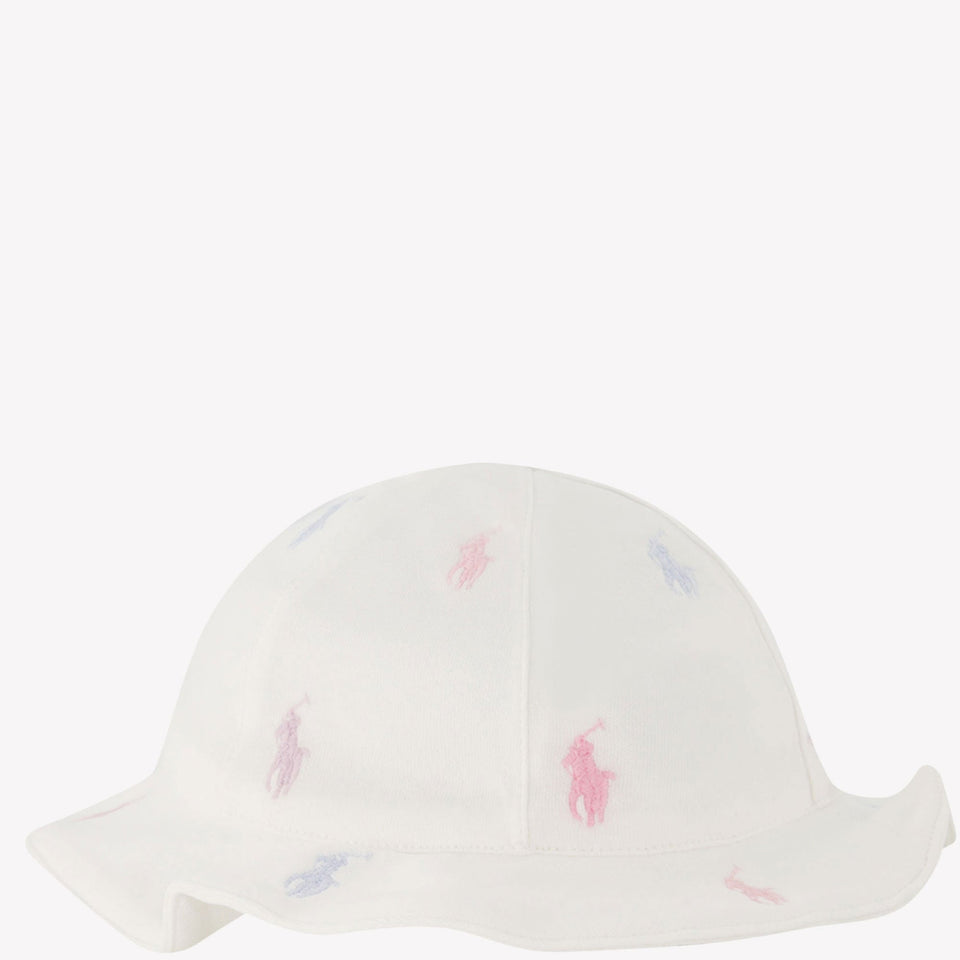 Ralph Lauren Baby Girls Hat in White