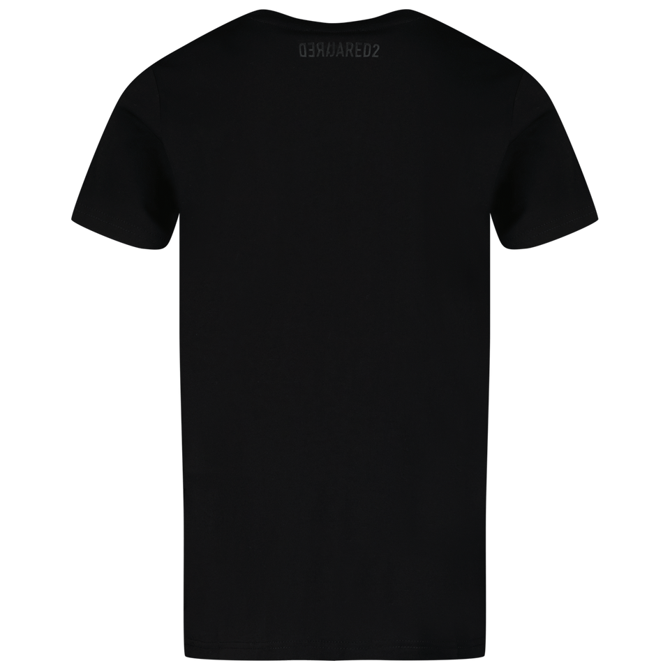Dsquared2 Kinder Unisex T-Shirt Zwart