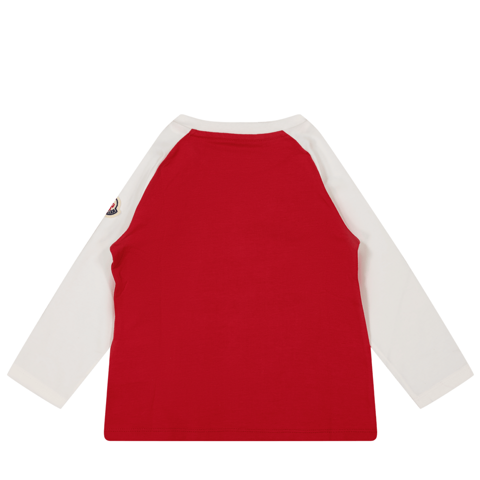 Moncler Baby Jongens T-Shirt Rood - Superstellar