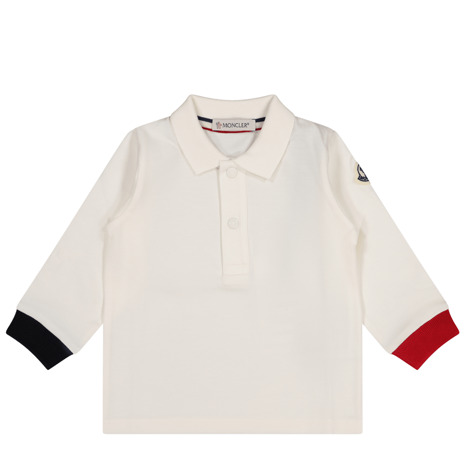 Moncler Baby Jongens Polo Off White - Superstellar