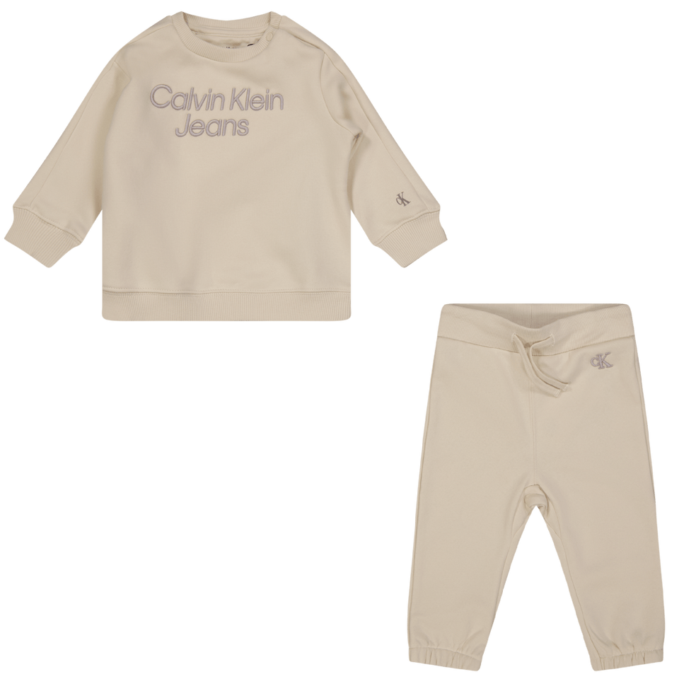 Calvin Klein Baby Unisex Jogsuit Off White