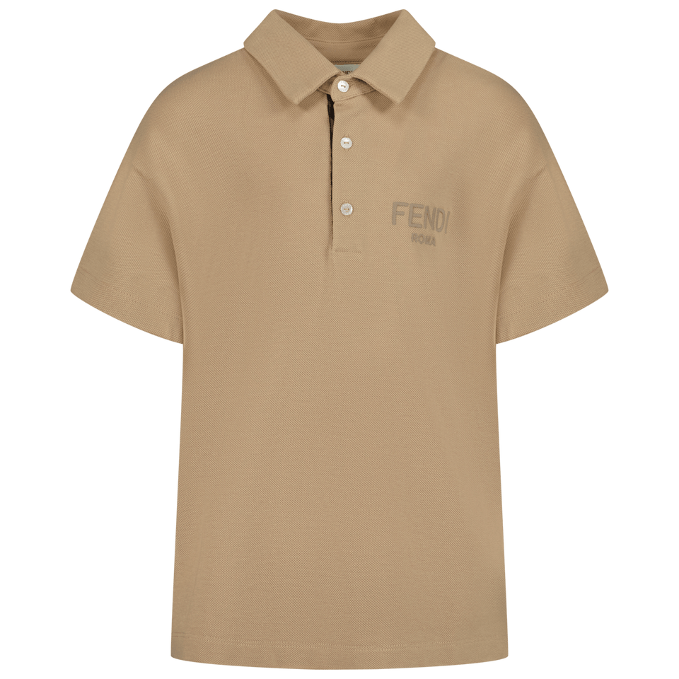 Fendi Kinder Jongens Polo Beige 3Y