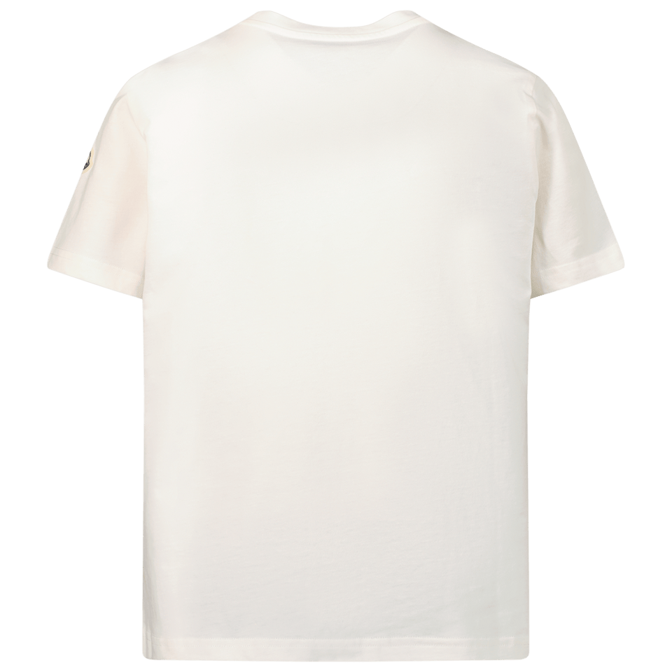 Moncler Kinder Jongens T-Shirt Wit