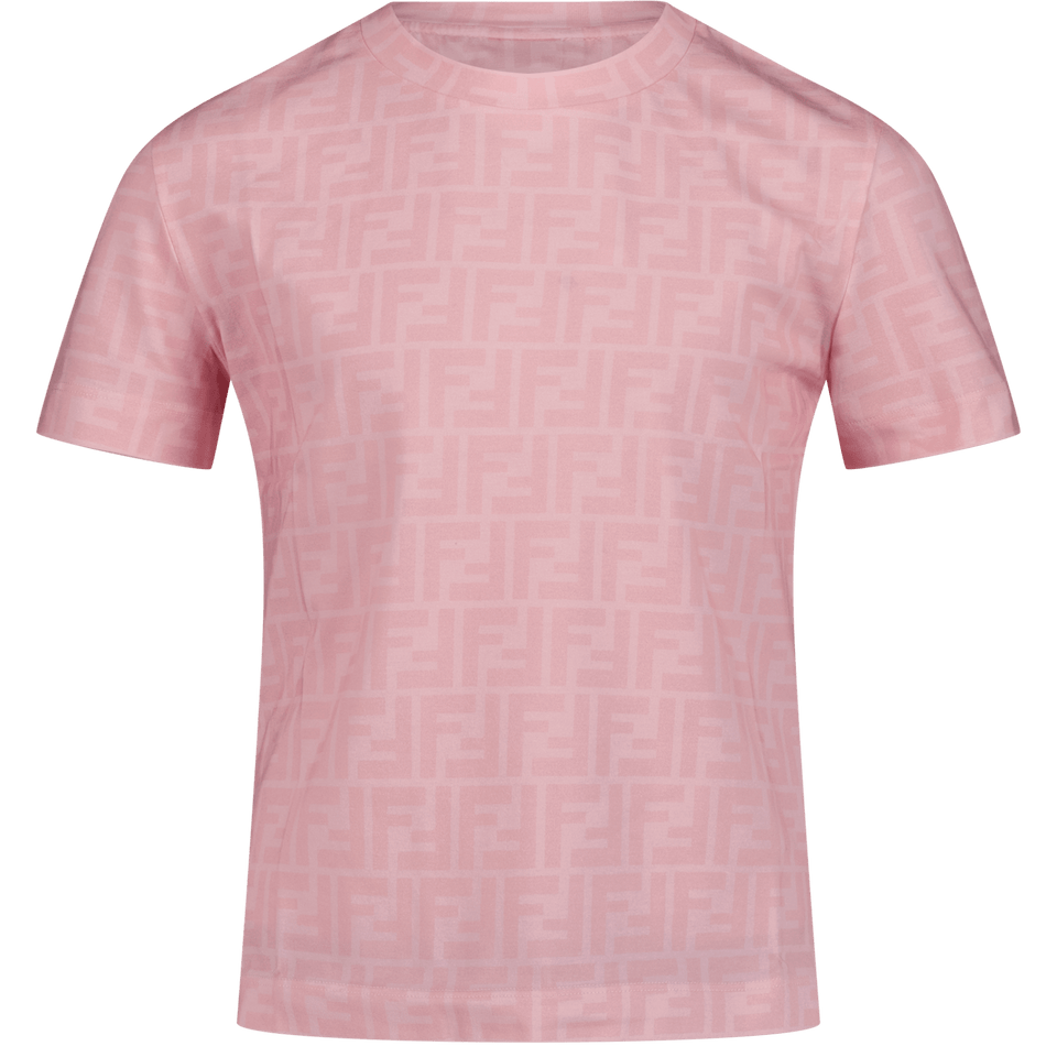 Fendi Kinder Meisjes T-Shirt Licht Roze 3Y