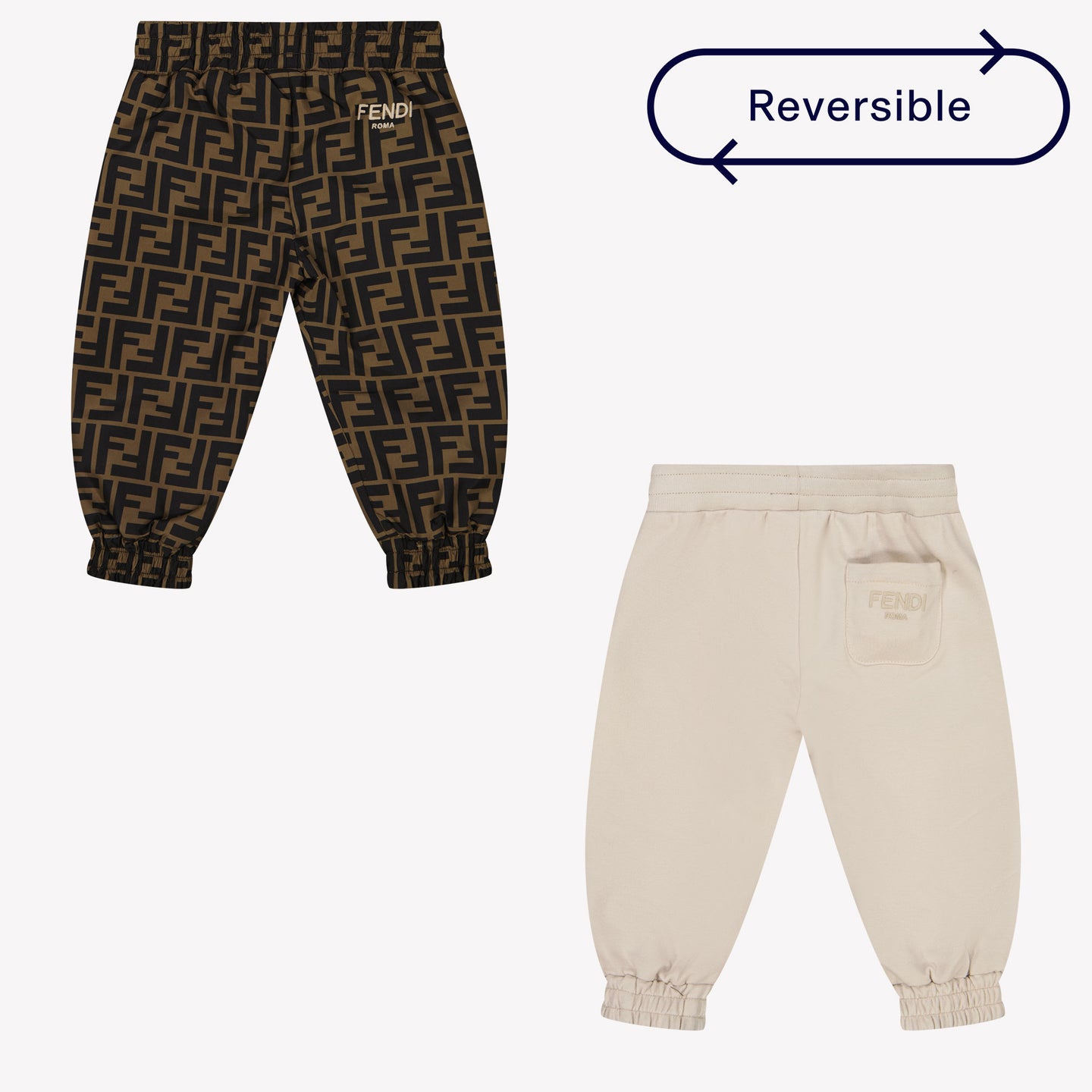 Fendi Baby Unisex Broek In Bruin