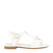 Dolce & Gabbana Çocuk Kız Sandaletleri Beyaz