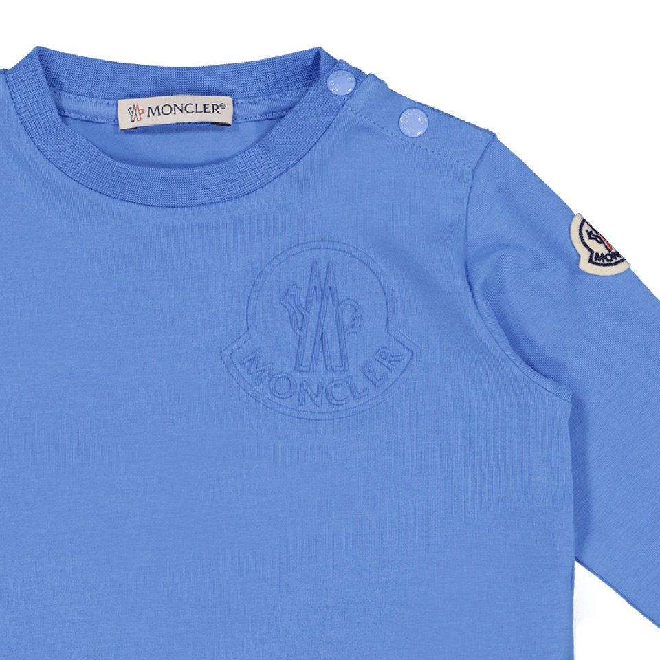 Moncler Baby Jongens T-Shirt Licht Blauw - Superstellar