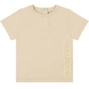 Balmain Baby Unisex T-Shirt Bej