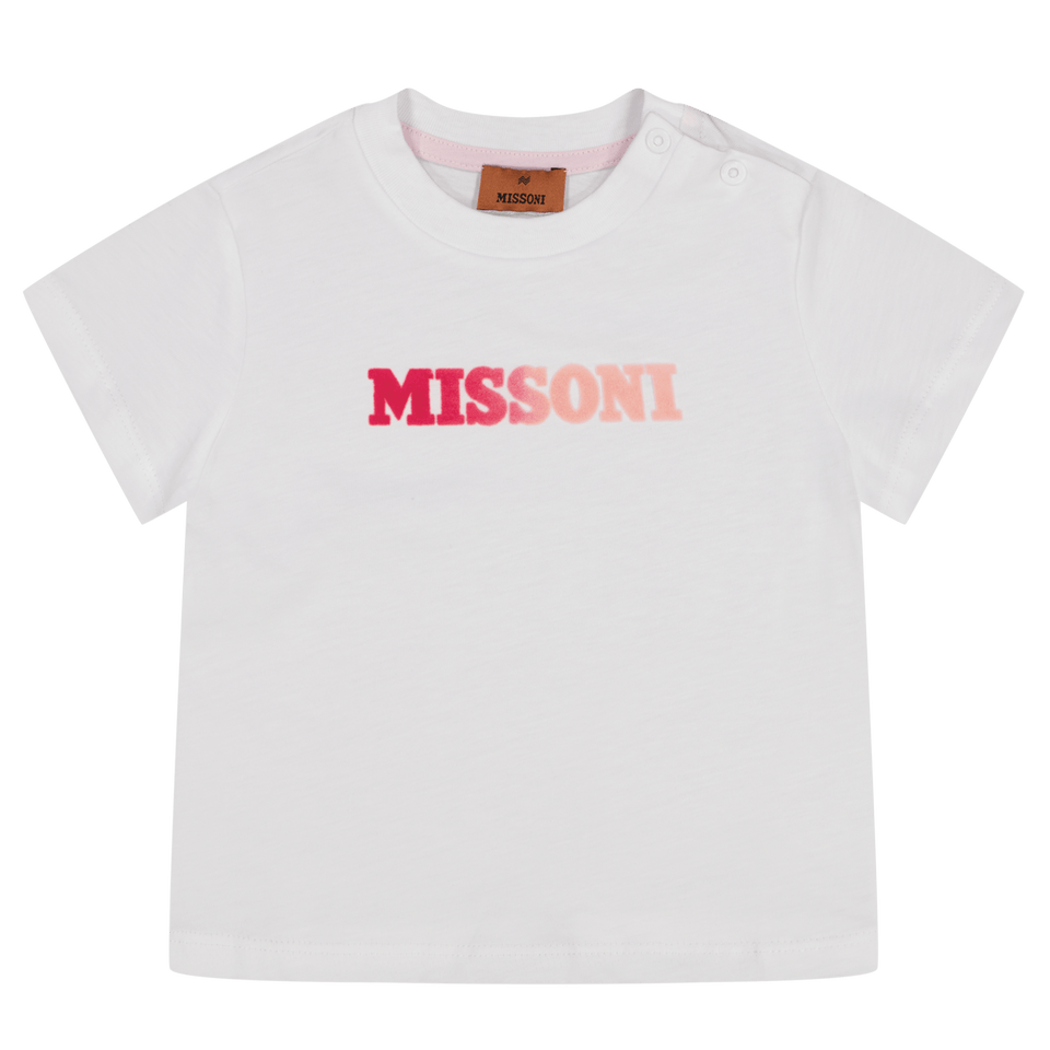 Missoni Baby Meisjes T-Shirt Wit 3 mnd