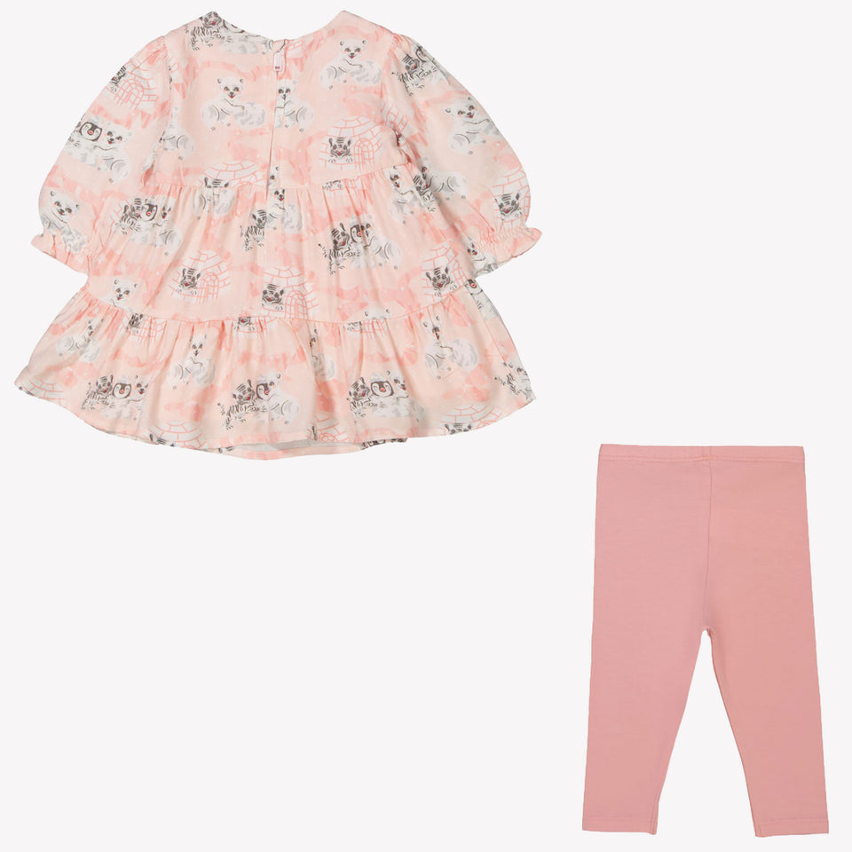 Kenzo Kids Baby Girls Dress In Light Pink