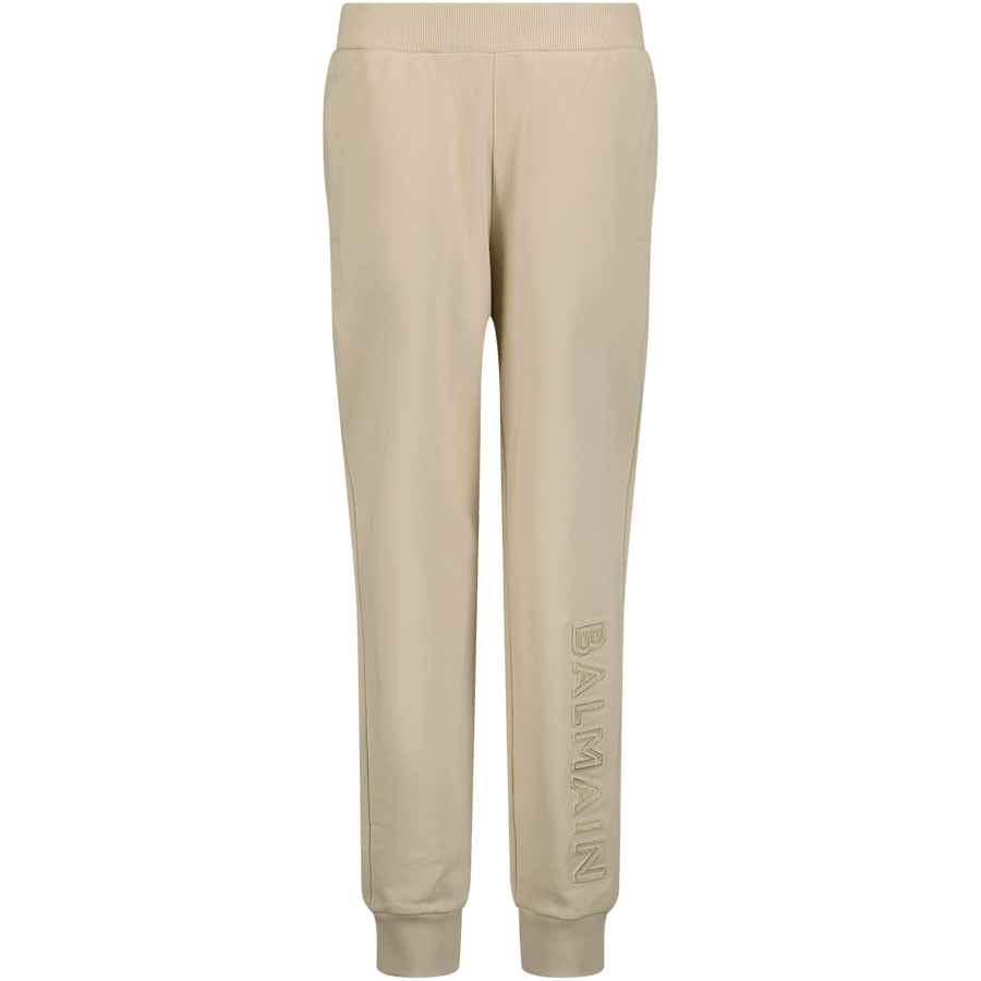 Balmain Kinder Unisex Broek Beige