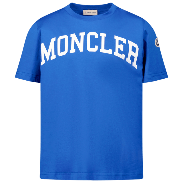 Moncler Kinder Jongens T-Shirt Cobalt Blauw - Superstellar