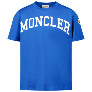 Moncler Kinder Jongens T-Shirt Cobalt Blauw - Superstellar