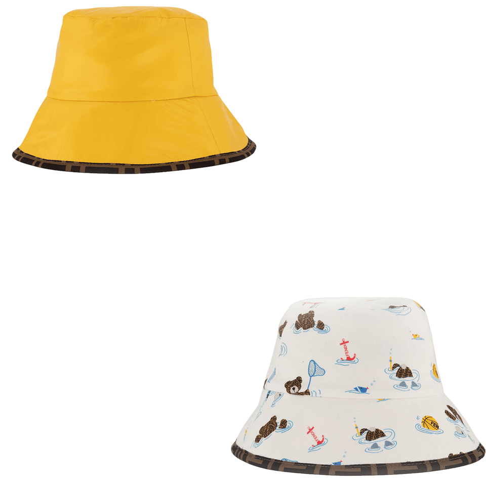 Fendi Baby Unisex Hat Yellow