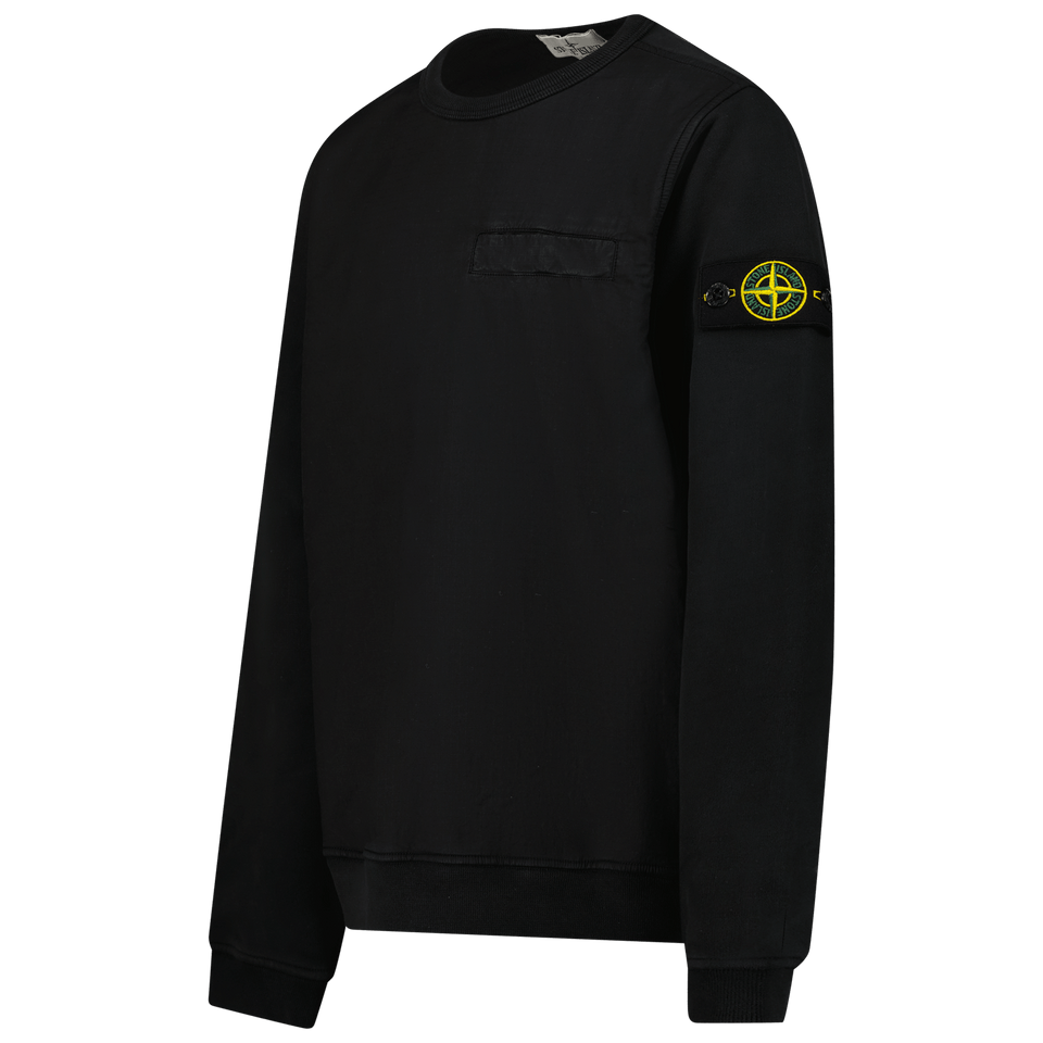 Stone Island Kinder Jongens Trui Zwart - Superstellar