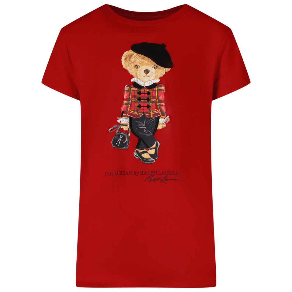 Ralph Lauren Kids Girls T-Shirt Red