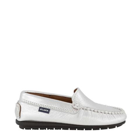 Atlanta Mocass Kids Girls Shoes Silver