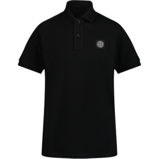 Stone Island Kinder Jongens Polo Zwart 2Y