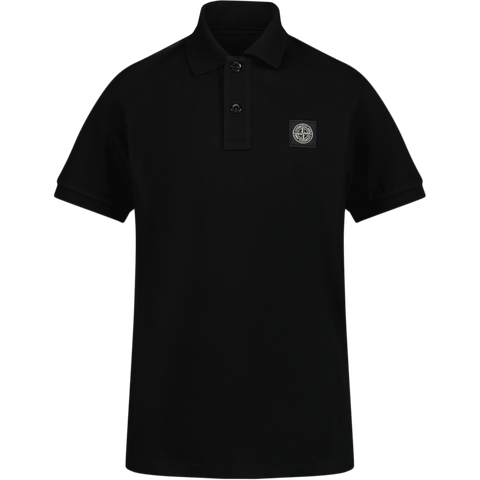 Stone Island Kids Boys Polo Black