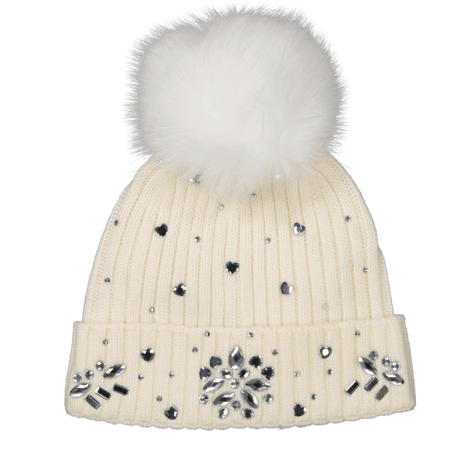 MonnaLisa Kinder Meisjes Muts Off White - Superstellar