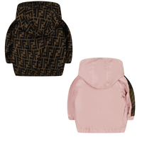Fendi Baby Meisjes Jas Licht Roze