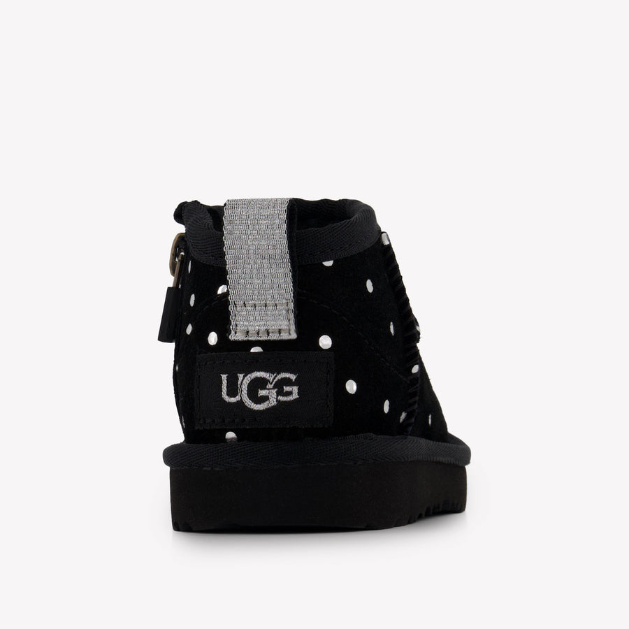 UGG Classic Ultra Mini Shiny Dots Girls Boots in Black