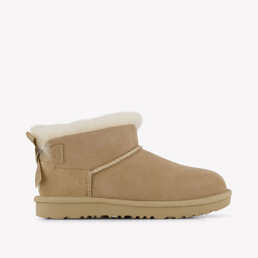 UGG Ultra Mini Bailey Bow Girls Boots in Sand