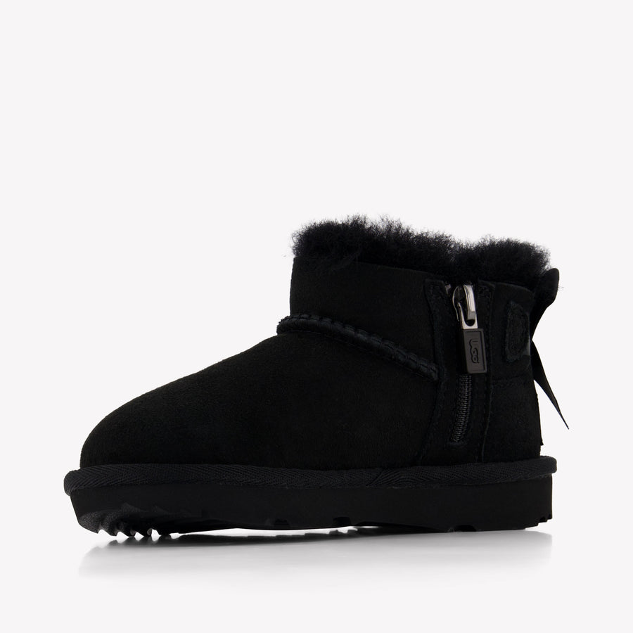 UGG Ultra Mini Bailey Bow Kinder Meisjes Laarzen In Zwart