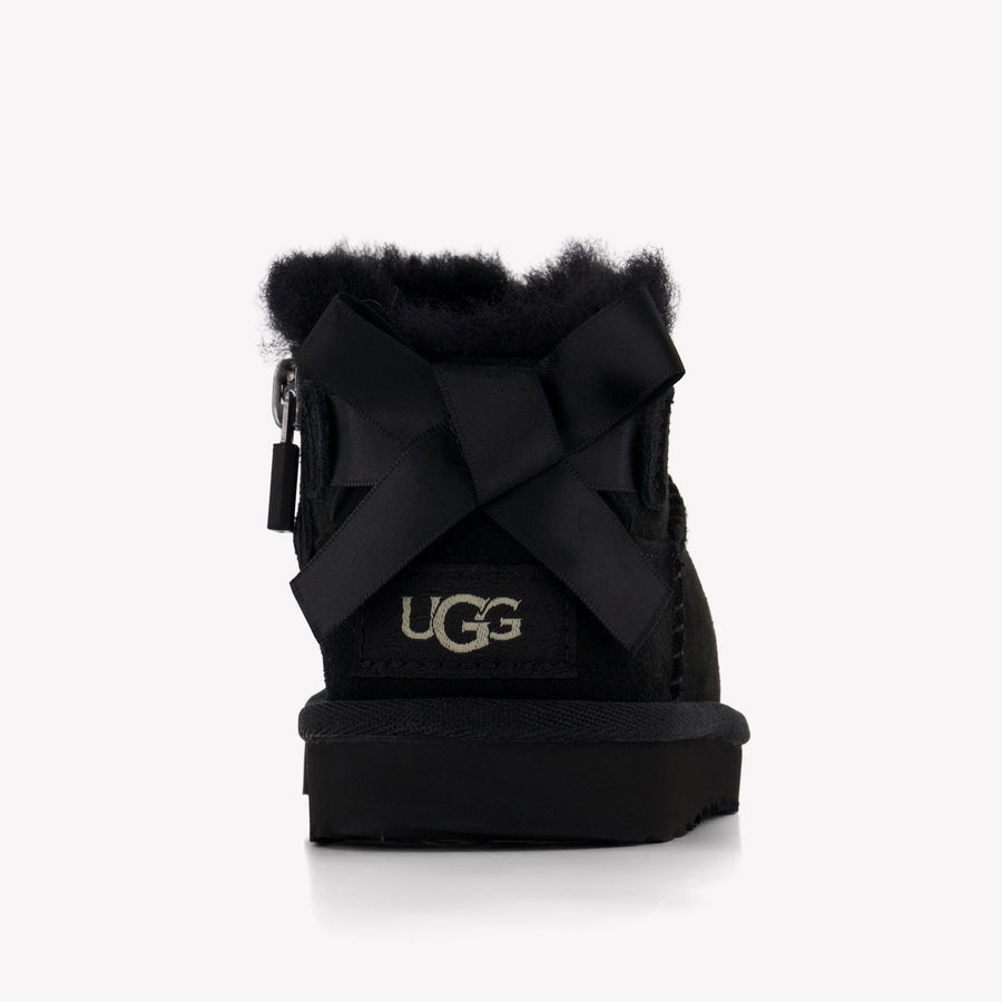 UGG Ultra Mini Bailey Bow Kinder Meisjes Laarzen In Zwart
