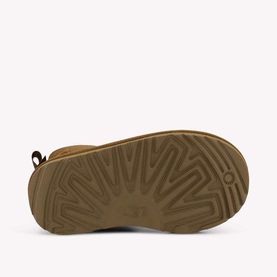 UGG Ultra Mini Bailey Bow Girls Boots in Camel