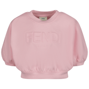Fendi Kids Girls Sweater Light Pink