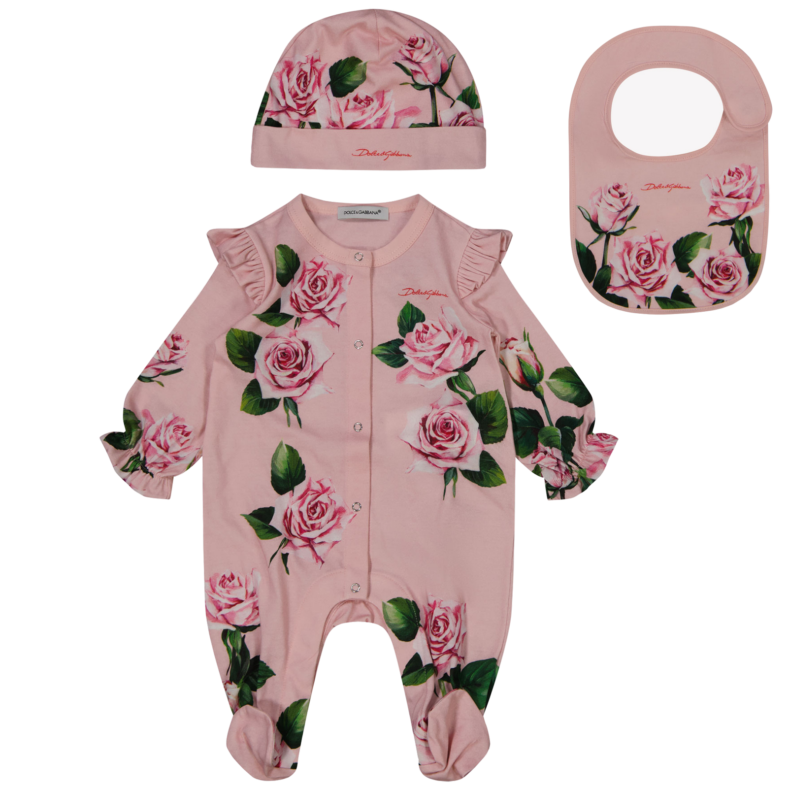 Dolce & Gabbana Baby Girls boxing suit in Light Pink