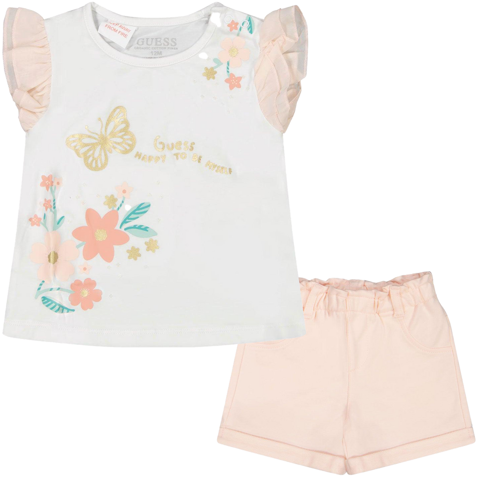 Guess Baby Girls Set in Salmon