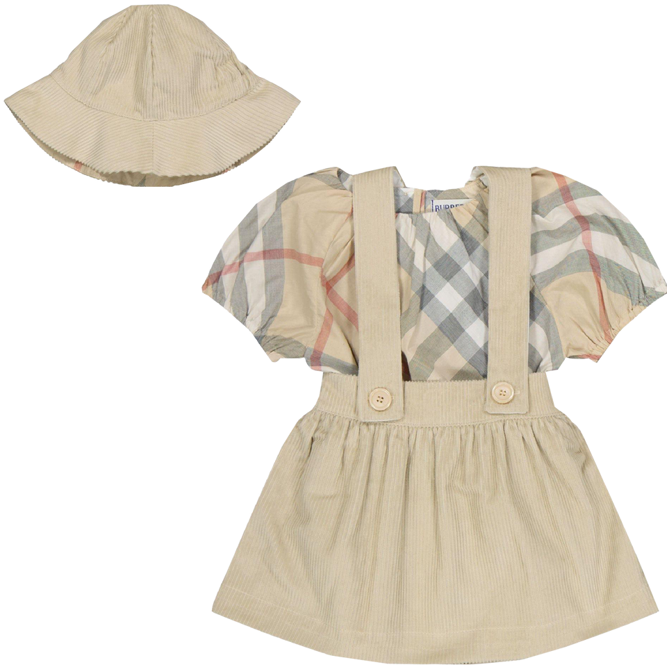 Burberry Sofia Baby Meisjes Setje In Beige