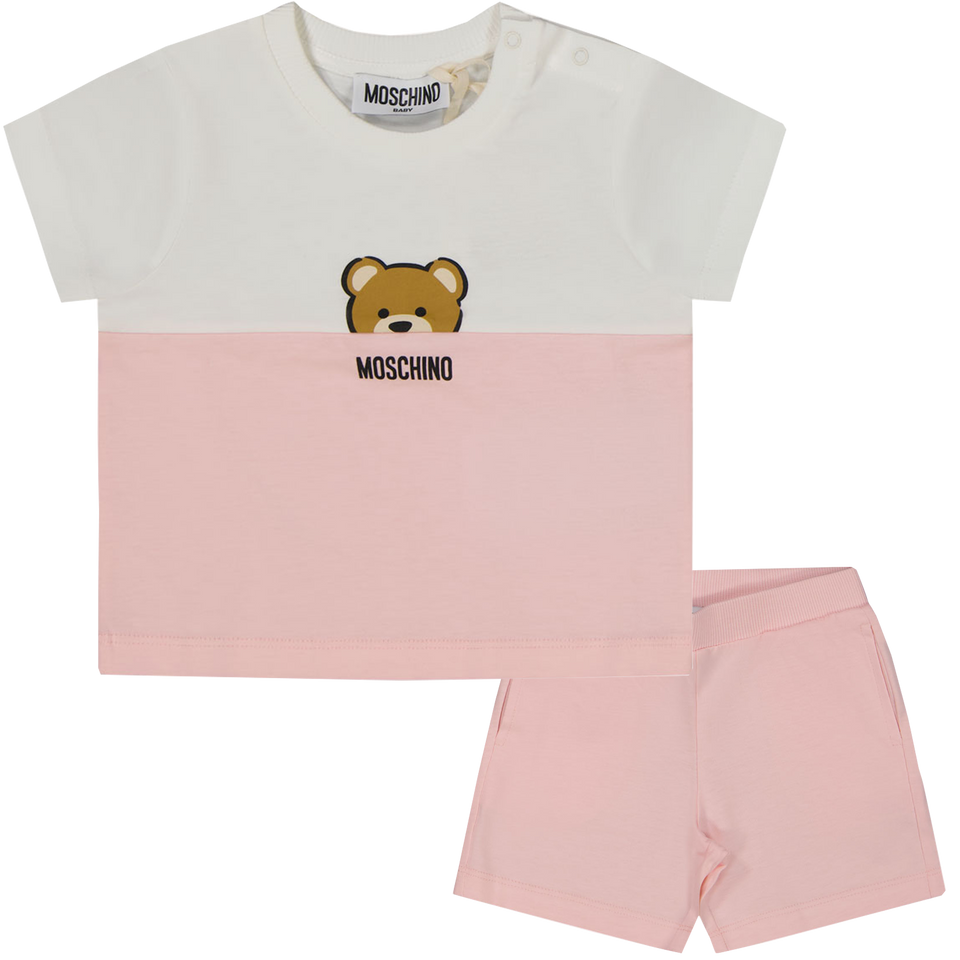 Moschino Baby Meisjes Setje In Licht Roze