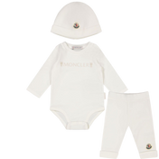 Moncler Baby Unisex Set in White