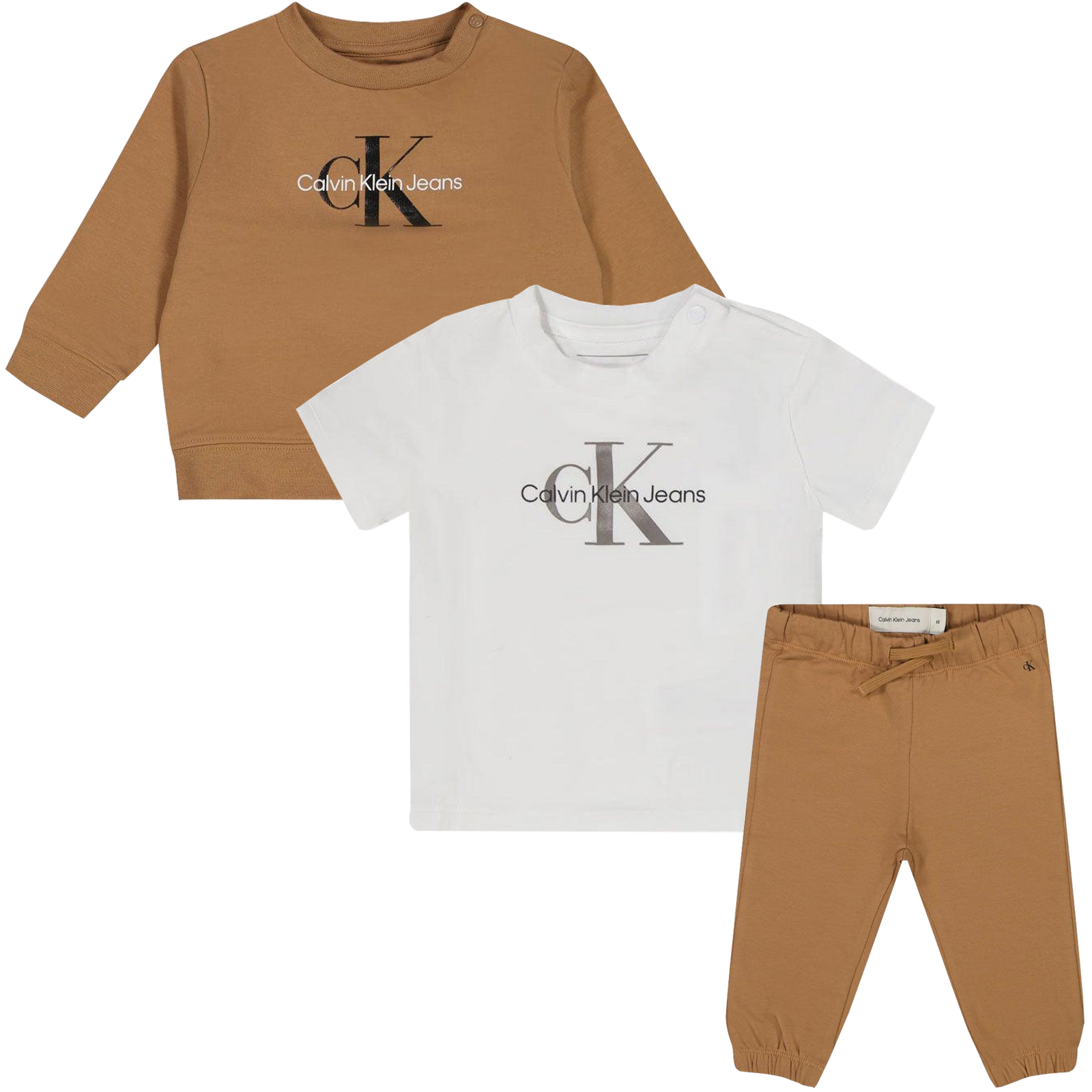 Calvin Klein Baby Unisex Set in Beige