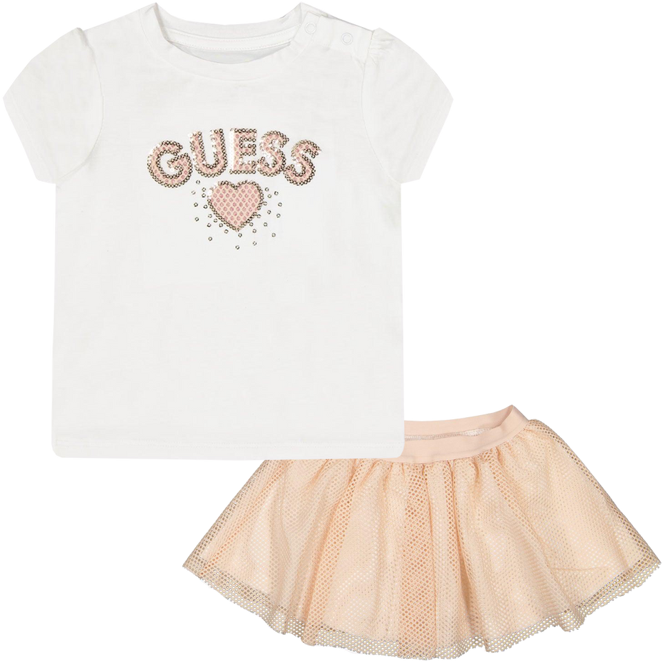 Guess Baby Girls Set in Salmon