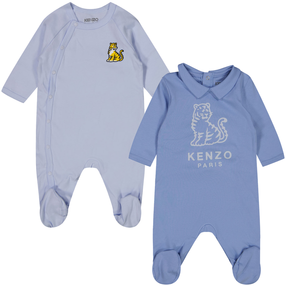 Kenzo kids Baby guys Playsuit In Light Blue