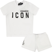 Dsquared2 Baby Unisex Setje In Wit