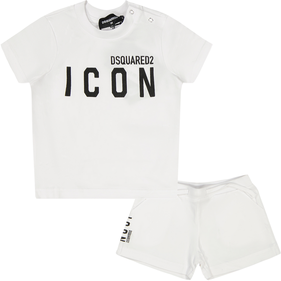 Dsquared2 Baby Unisex Setje In Wit