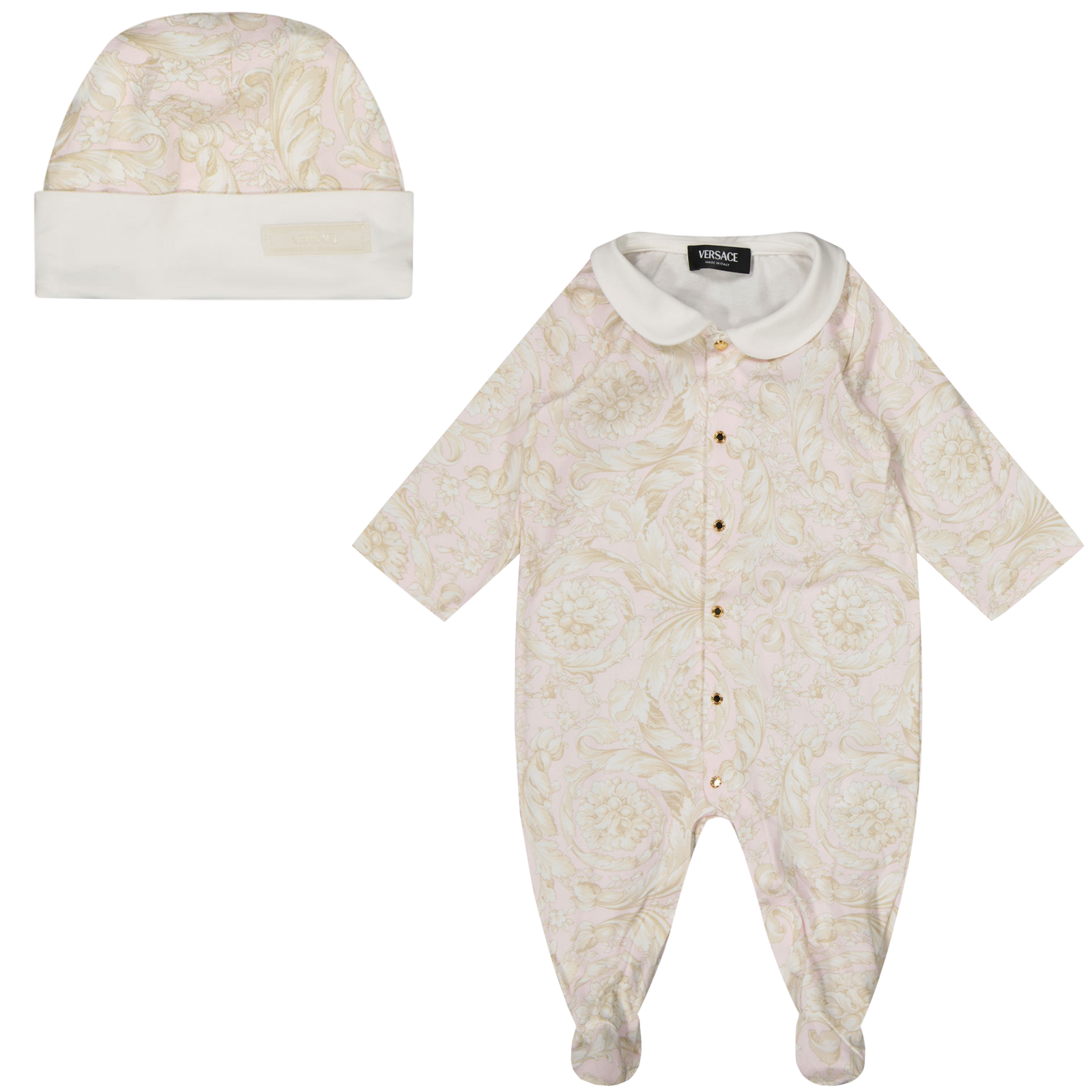 Versace Baby Girls boxing suit in Light Pink