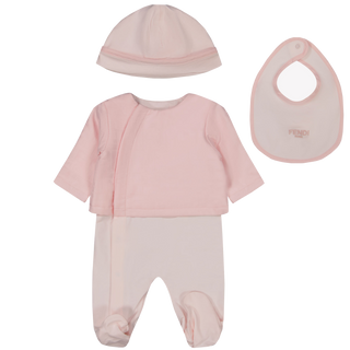 Fendi Baby girls Playsuit In Light Pink