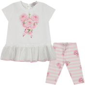 MonnaLisa Baby Girls Set in White