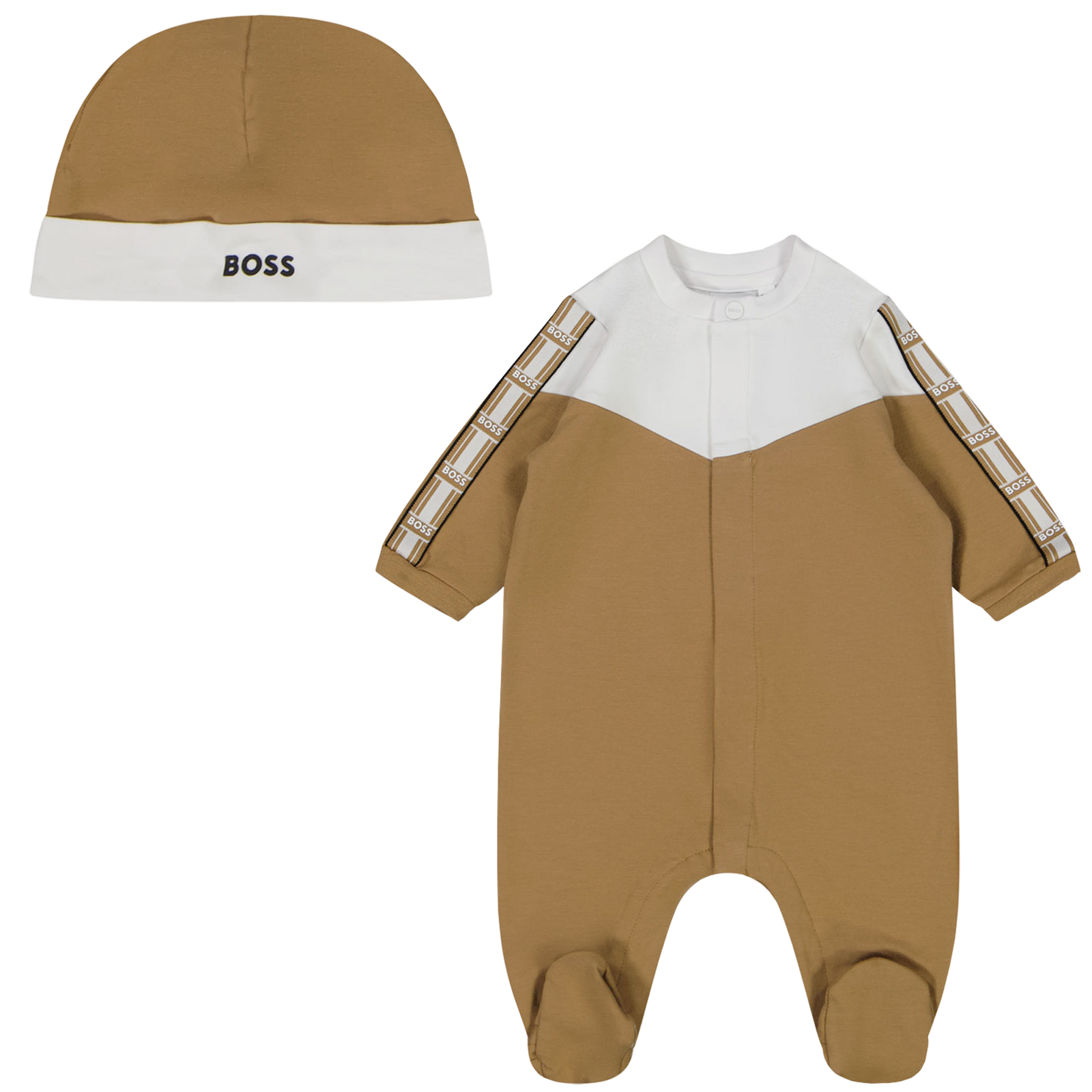 Boss Baby Boys Playsuit In Beige