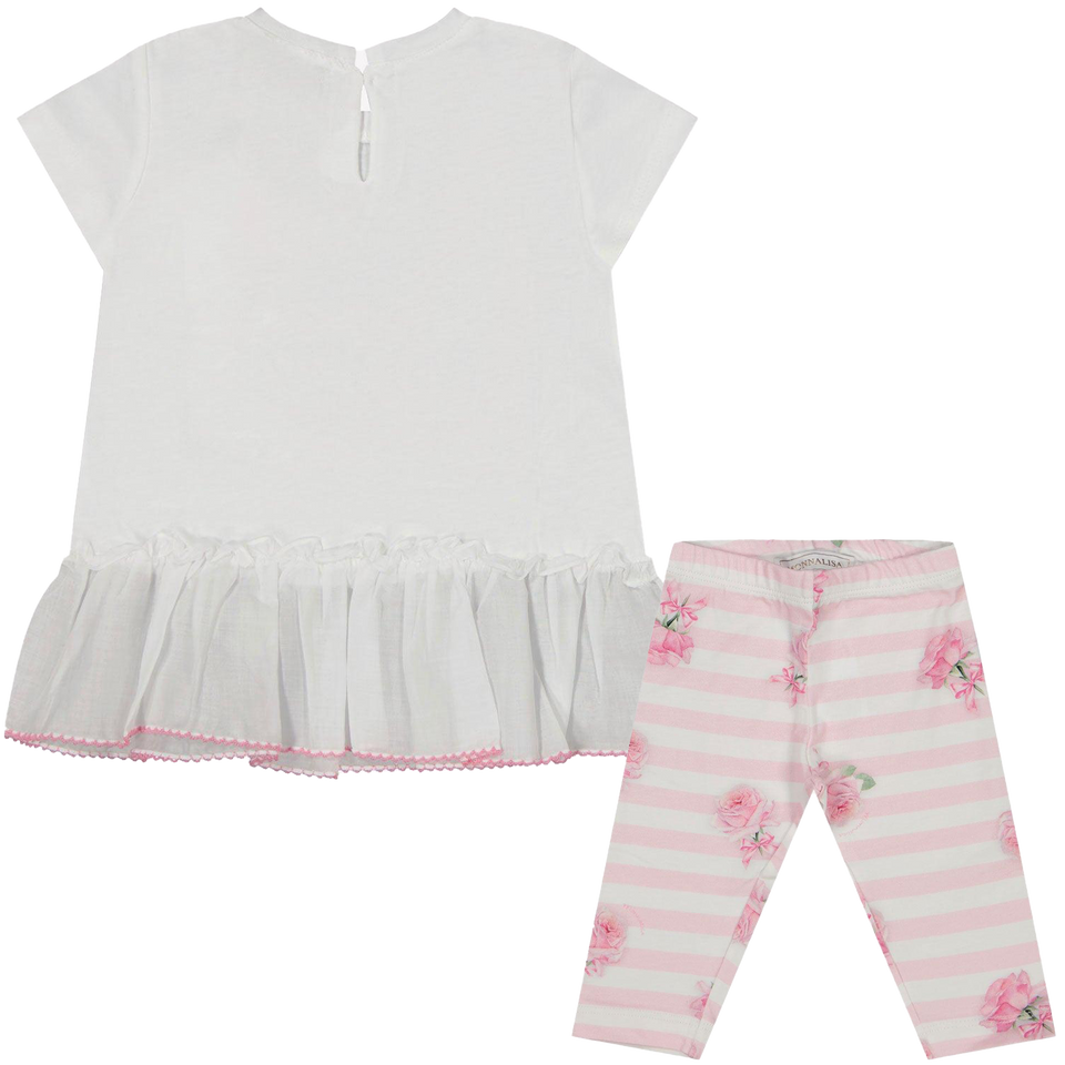 MonnaLisa Baby Girls Set in White