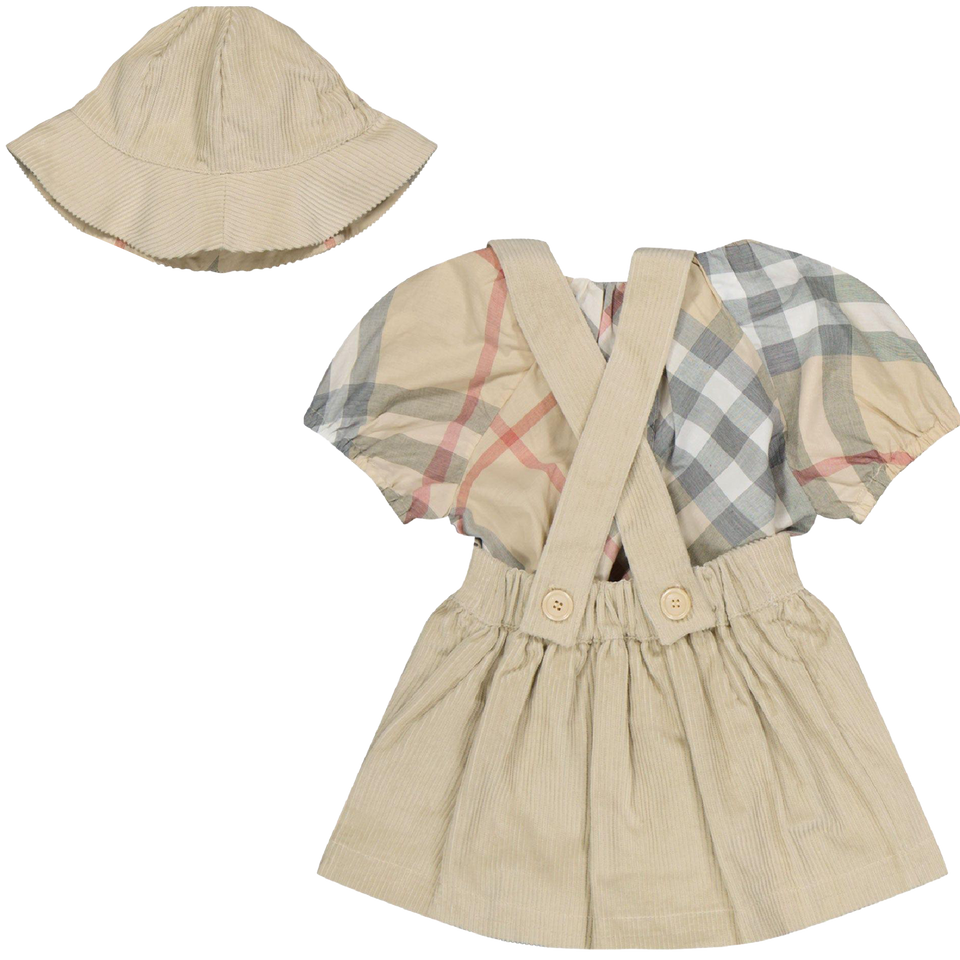 Burberry Sofia Baby Meisjes Setje In Beige