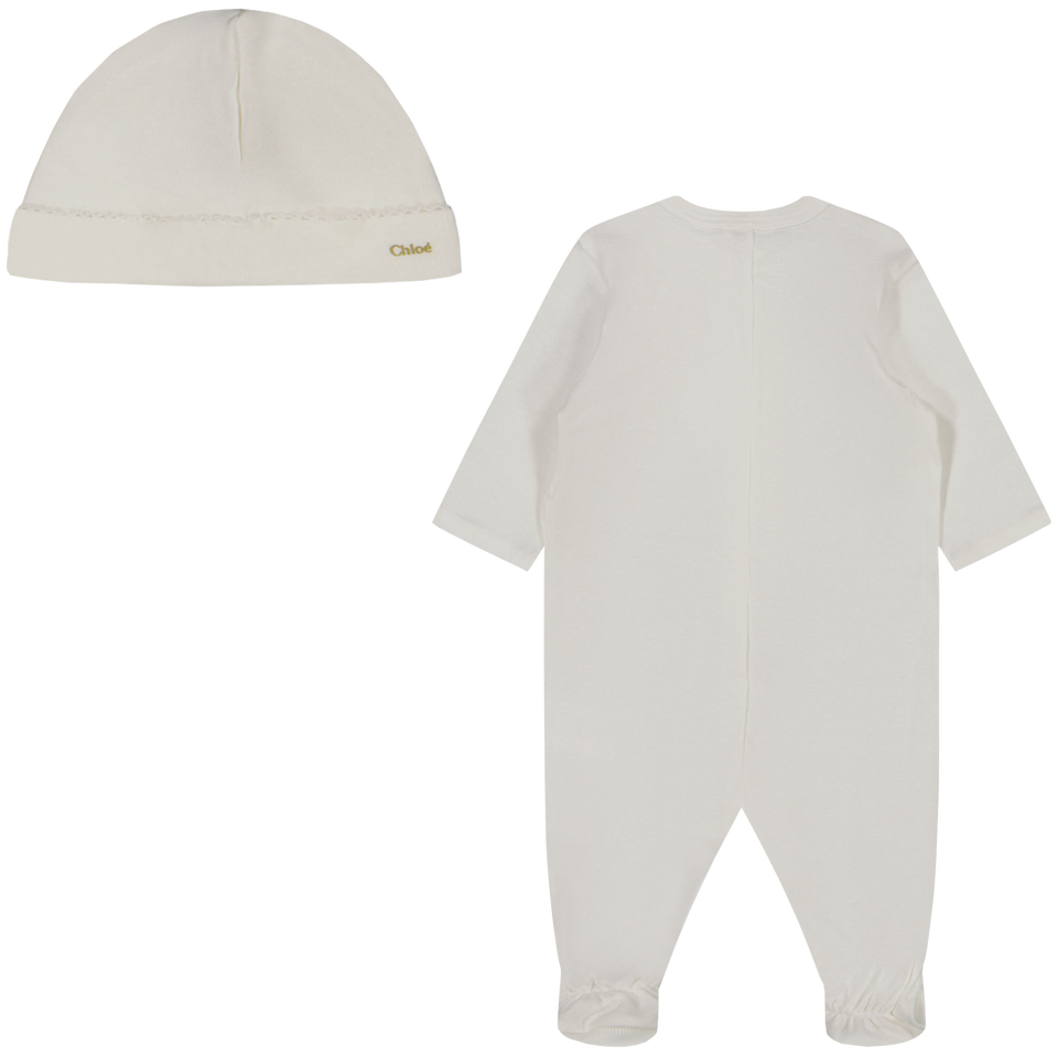 Chloe Baby Girls boxing suit in White