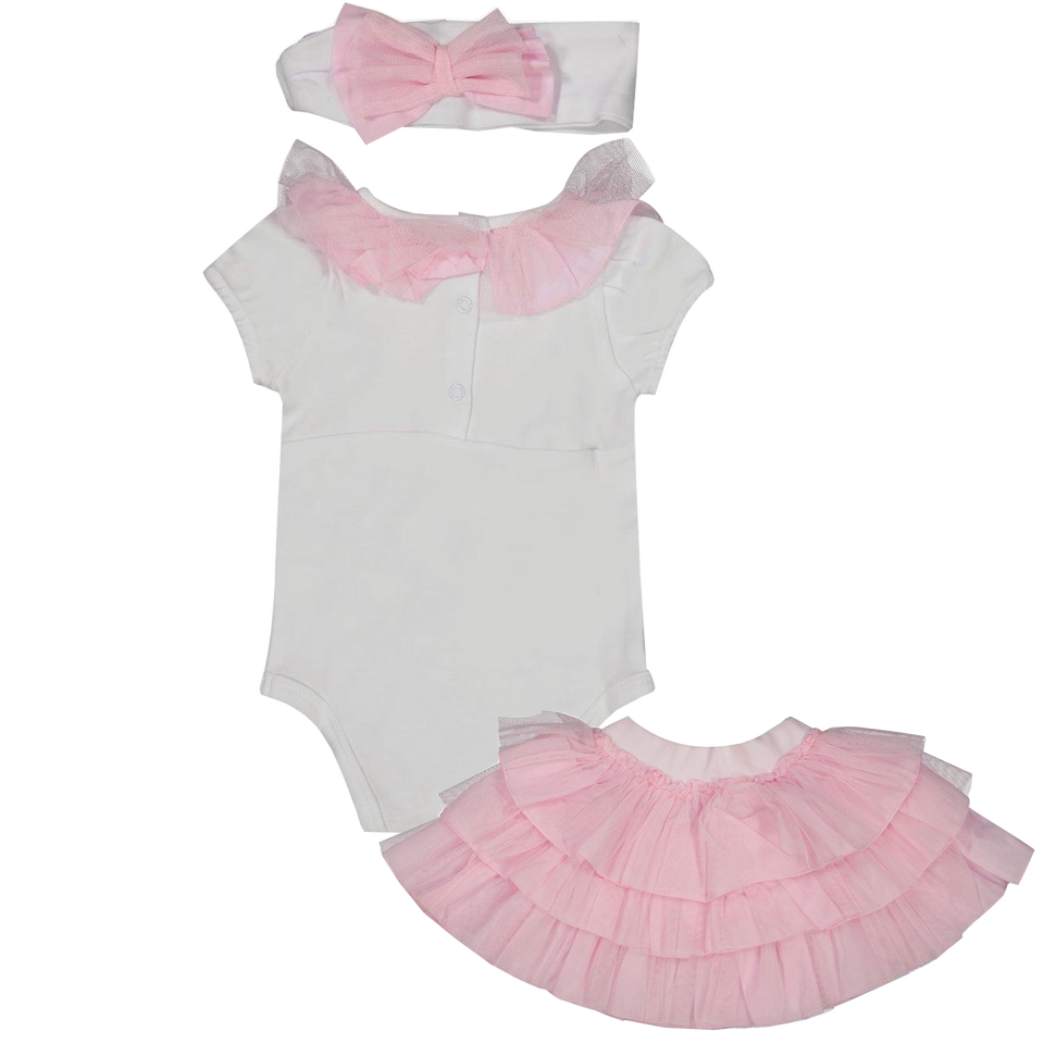 MonnaLisa Baby Girls Set in White