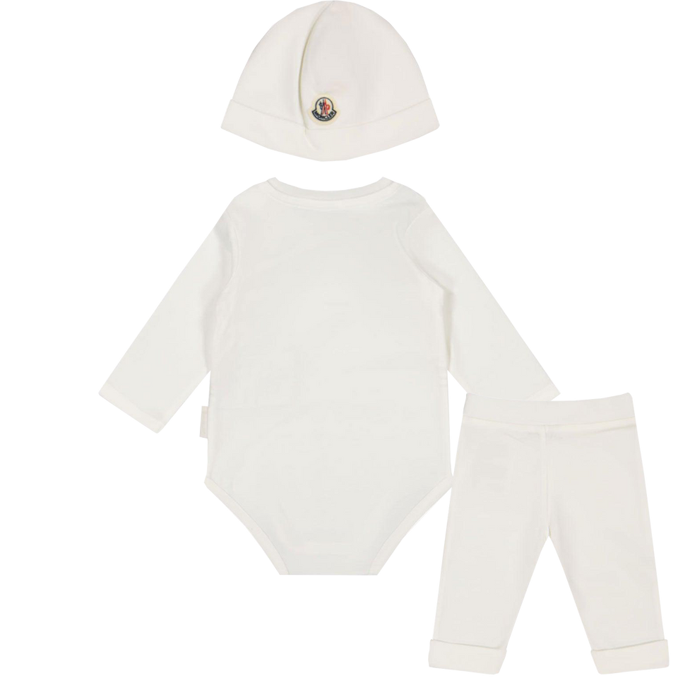 Moncler Baby Unisex Set in White